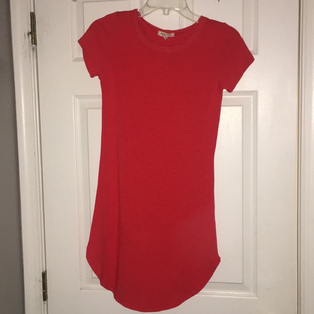 Red orange short dress